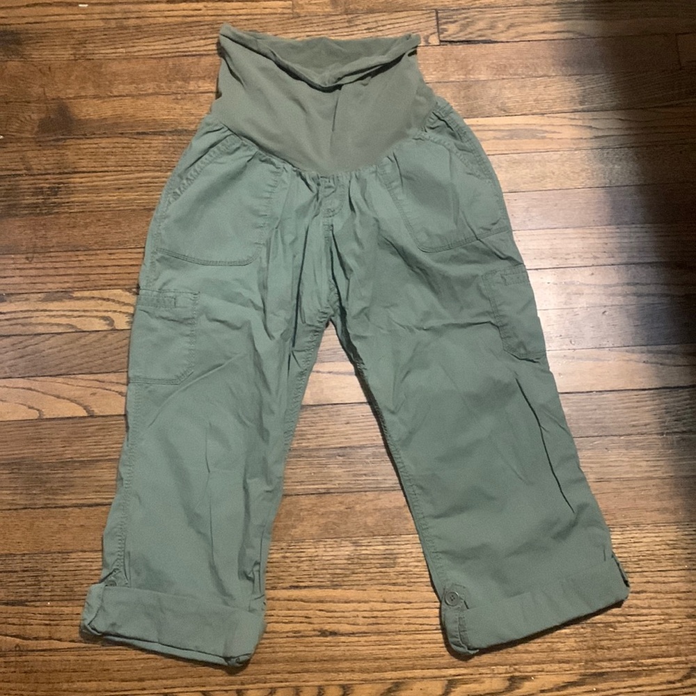 Green maternity pants
